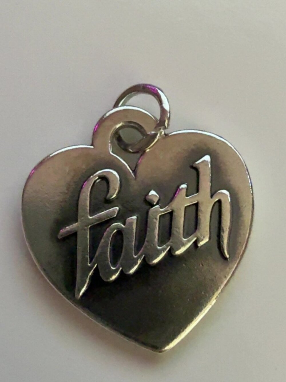 James Avery Faith in Heart Charm (Retired)